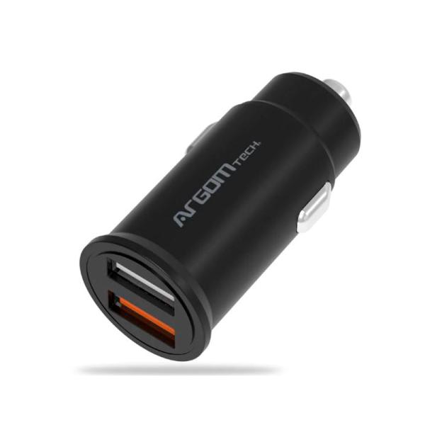 Cargador de Auto Argom ARG-AC-0111BK 2 Puertos 30 W