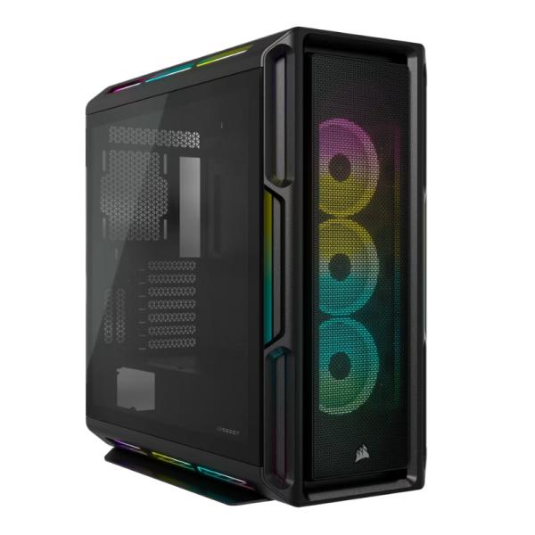 Gabinete para PC Corsair iCUE 5000T Mid Tower Vidrio Templado 3 Ventiladores RGB Negro