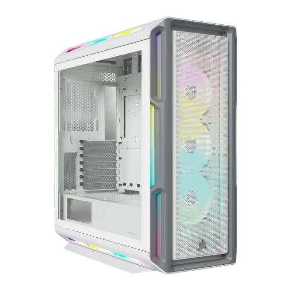 Gabinete para PC Corsair iCUE 5000T Mid Tower Vidrio Templado 3 Ventiladores RGB Blanco