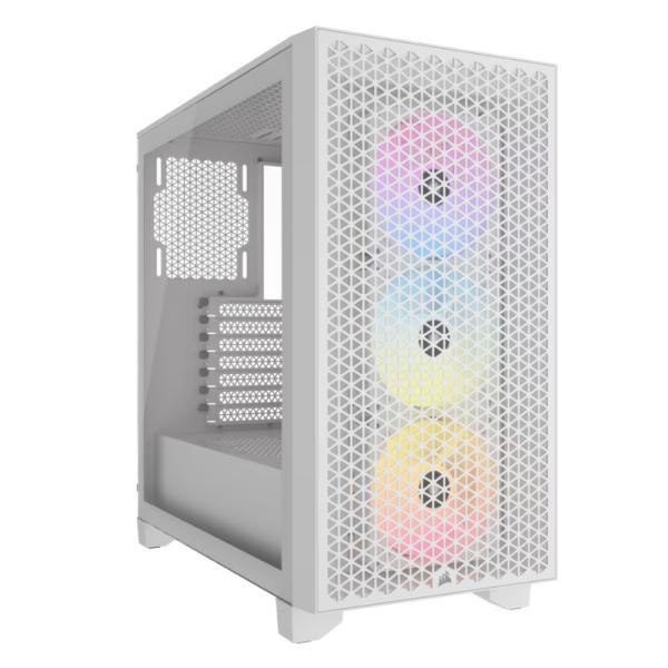 Gabinete para PC Corsair 3000D Airflow Mid Tower Vidrio Templado 3 Ventiladores RGB Blanco