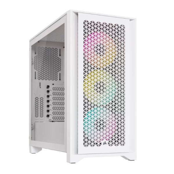 Gabinete para PC Corsair 4000D Airflow Mid Tower Vidrio Templado 3 Ventiladores RGB Blanco