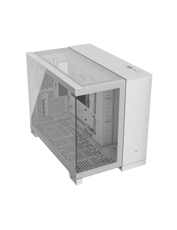 Gabinete para PC Corsair 2500X Mid Tower Micro-ATX Vidrio Templado sin Ventiladores Blanco