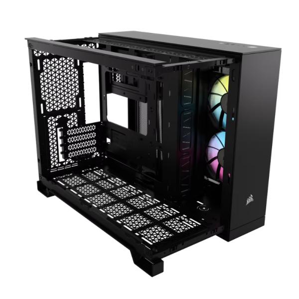 Gabinete para PC Corsair iCUE Link 2500X Mid Tower Micro-ATX 2 Ventiladores RGB Negro