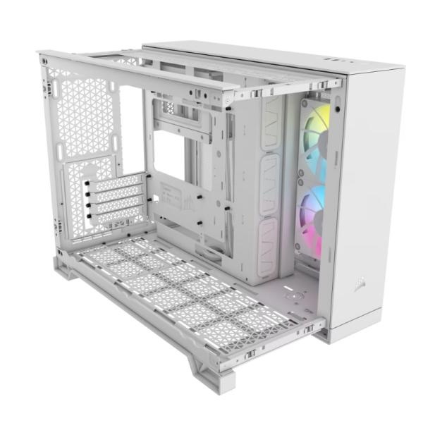 Gabinete para PC Corsair iCUE Link 2500X Mid Tower Micro-ATX 2 Ventiladores RGB Blanco