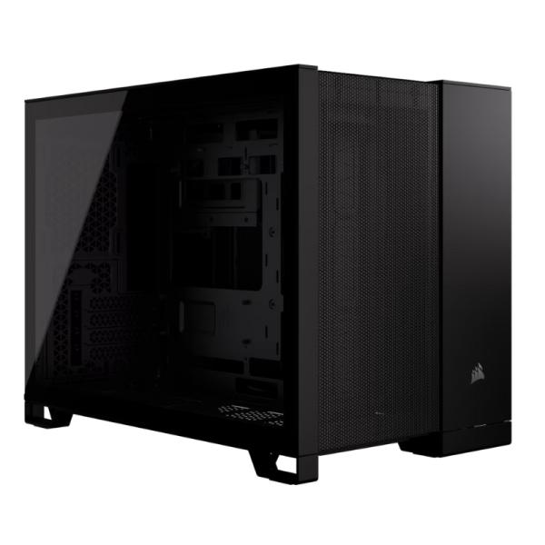 Gabinete para PC Corsair 2500D Airflow Mini Tower Micro-ATX Vidrio Templado sin Ventiladores Negro