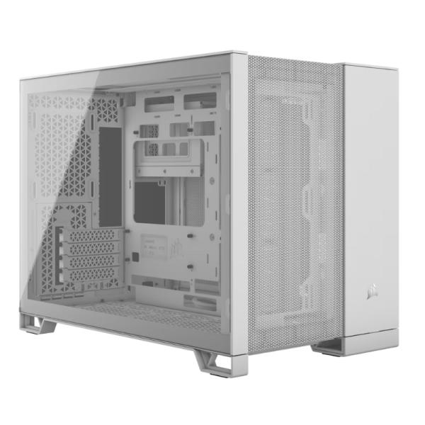 Gabinete para PC Corsair 2500D Airflow Mini Tower Micro-ATX Vidrio Templado sin Ventiladores Blanco
