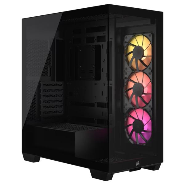 Gabinete para PC Corsair 3500X Mid Tower E-ATX Vidrio Templado 3 Ventiladores ARGB Negro