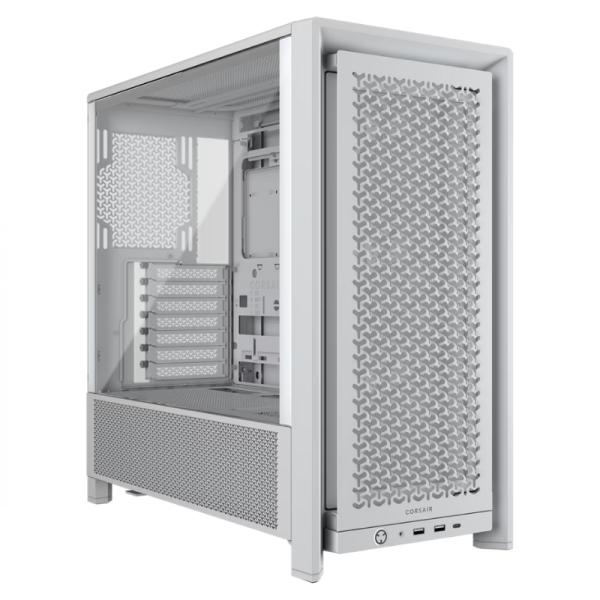 Gabinete para PC Corsair Frame 4000D RS Mid Tower E-ATX Vidrio Templado Blanco 3 Ventiladores