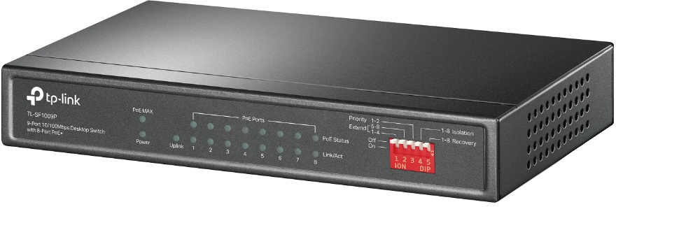 Switch TP-Link TL-SF1009P 9 Puertos Fast Ethernet POE+ 65 W