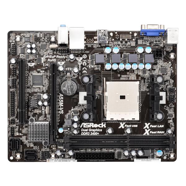 Tarjeta Madre ASRock A55M-VS FM1 AMD A55 Micro-ATX DDR3
