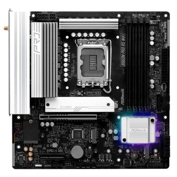 Tarjeta Madre ASRock B860M Pro RS LGA1851 Intel B860 Micro-ATX DDR5 WiFi 6E