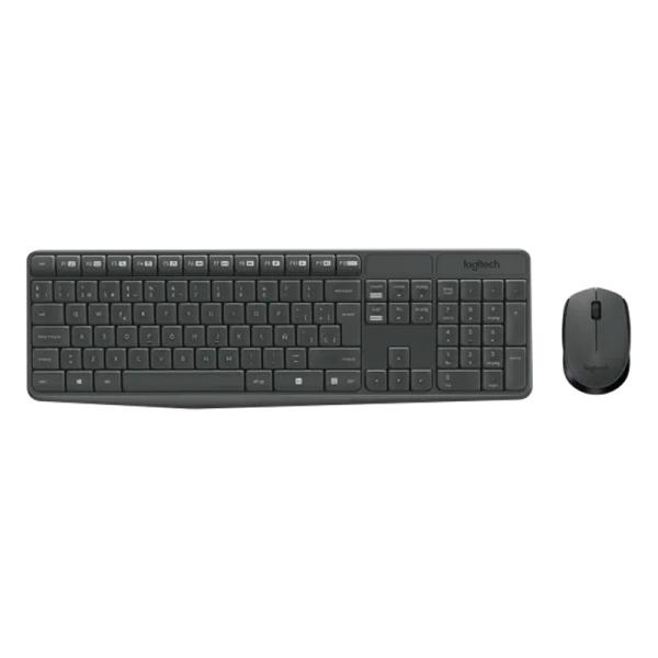 Combo Teclado y Mouse Logitech MK235 Inalámbrico 2.4GHz Español Negro
