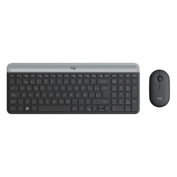 Combo Teclado y Mouse Logitech MK470 Slim Inalámbrico 2.4GHz Español Negro