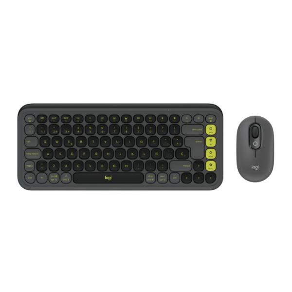 Combo Teclado y Mouse Logitech Pop Icon Bluetooth Español Negro