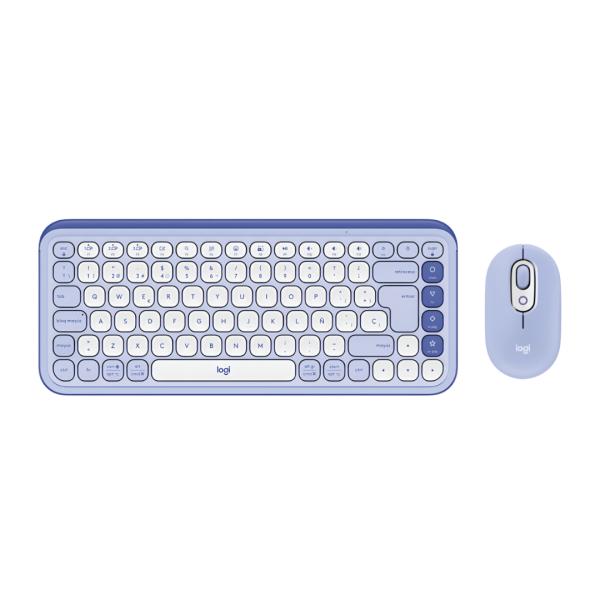 Combo Teclado y Mouse Logitech Pop Icon Bluetooth Español Lila