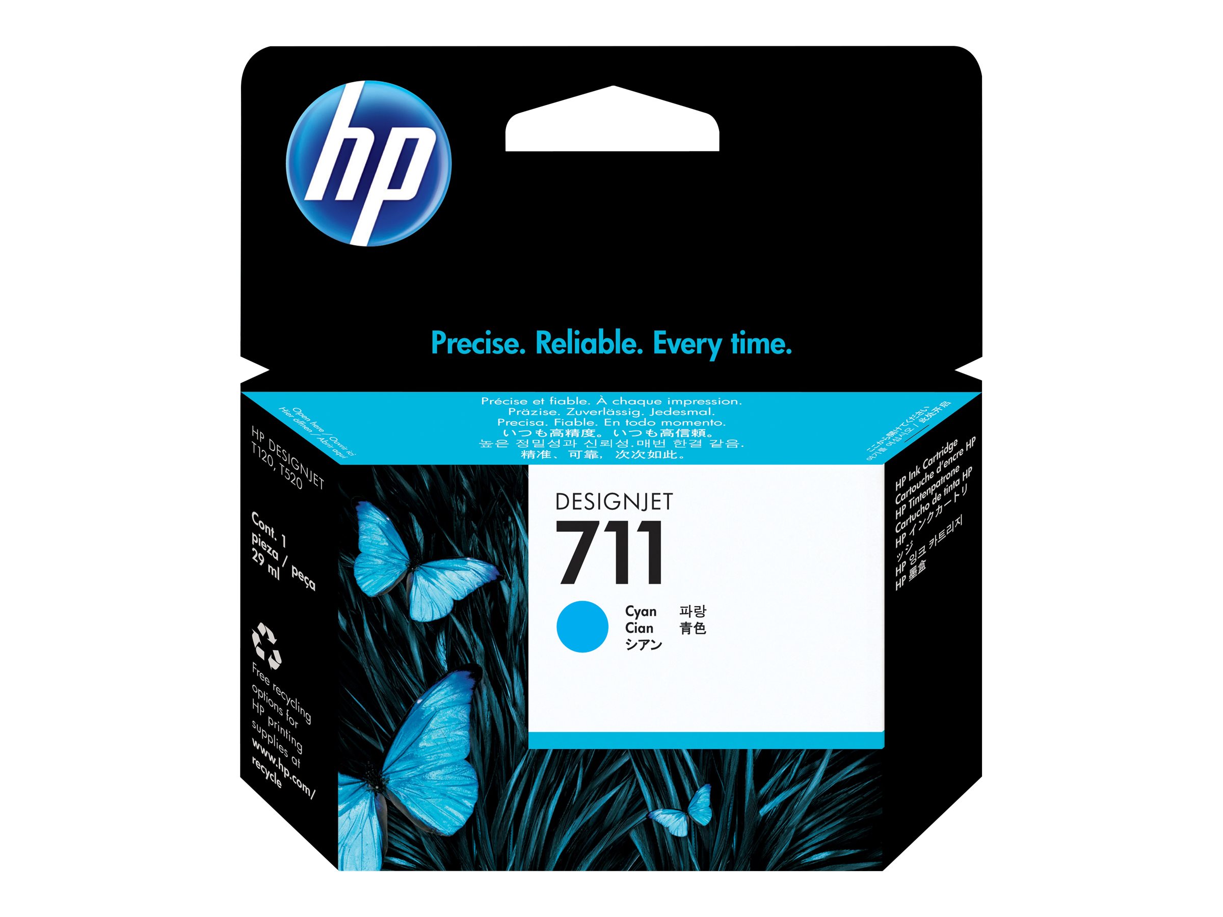 Tinta HP 711 Cartucho Cian 29ml
