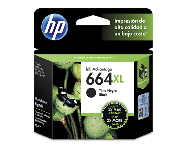 Tinta HP 664XL Cartucho Negro 480 Páginas