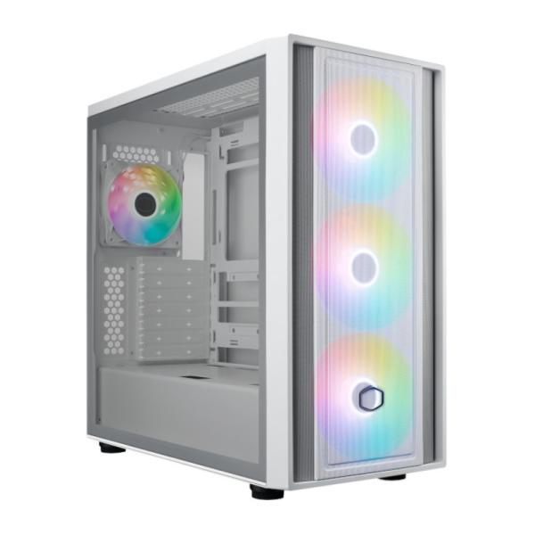 Gabinete para PC Cooler Master MasterBox 600 Mid Tower Vidrio Templado ARGB Blanco