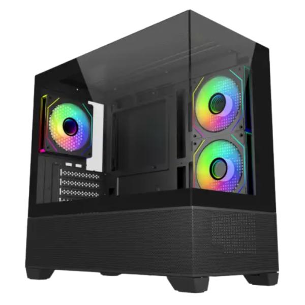 Gabinete para PC Cooler Master Elite 490 Mini Tower Micro-ATX Vidrio Templado 3 Ventiladores ARGB