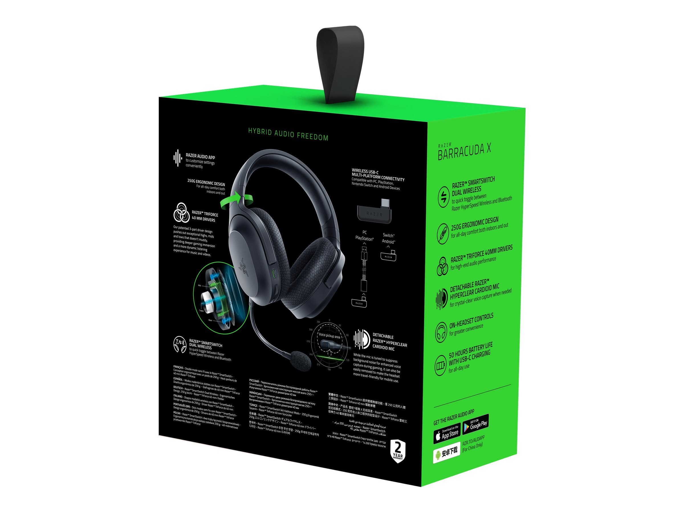 Audífonos Razer Barracuda X Bluetooth/2.4GHz Gaming Negro