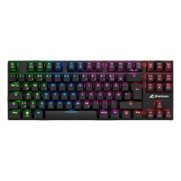 Teclado Sharkoon Purewriter Mecánico USB TKL Inglés RGB Switch Azul