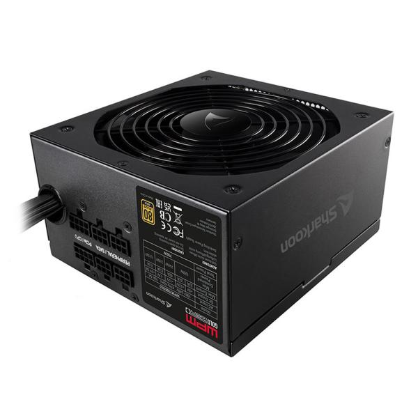 Fuente de Poder Sharkoon Shark WPM Gold Zero 750 W 80+ Gold Semi Modular ATX