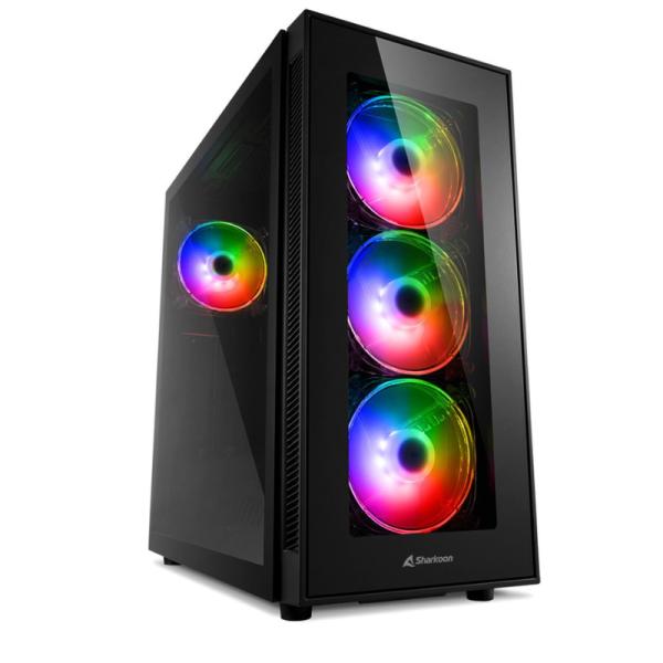 Gabinete para PC Sharkoon TG5 Pro Mid Tower ATX Vidrio Templado 4 Ventiladores ARGB Negro