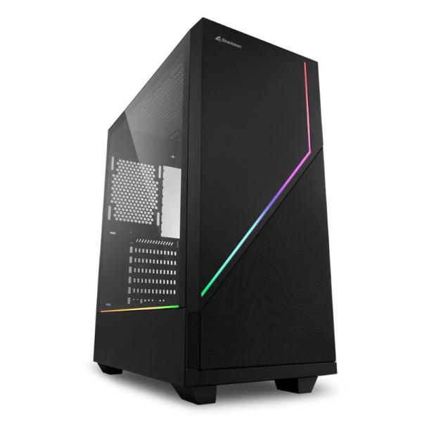 Gabinete para PC Sharkoon Flow Mid Tower ATX Vidrio Templado 1 Ventilador RGB Negro