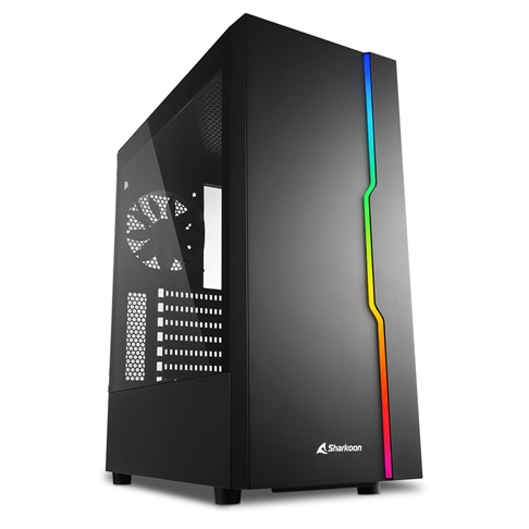 Gabinete para PC Sharkoon Slider Mid Tower ATX Vidrio Templado 1 Ventilador RGB Negro