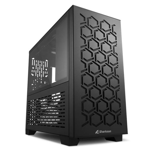 Gabinete para PC Sharkoon MS-Y1000 Mini Tower Micro-ATX Vidrio Templado Negro