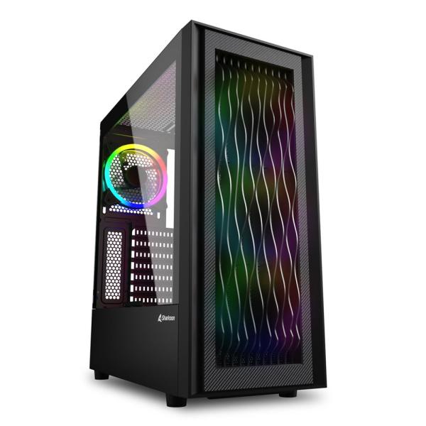 Gabinete para PC Sharkoon Wave Mid Tower ATX Vidrio Templado 4 Ventiladores ARGB Negro