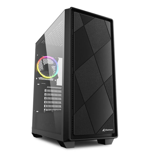 Gabinete para PC Sharkoon VS8 Mid Tower ATX Vidrio Templado 3 Ventiladores RGB Negro