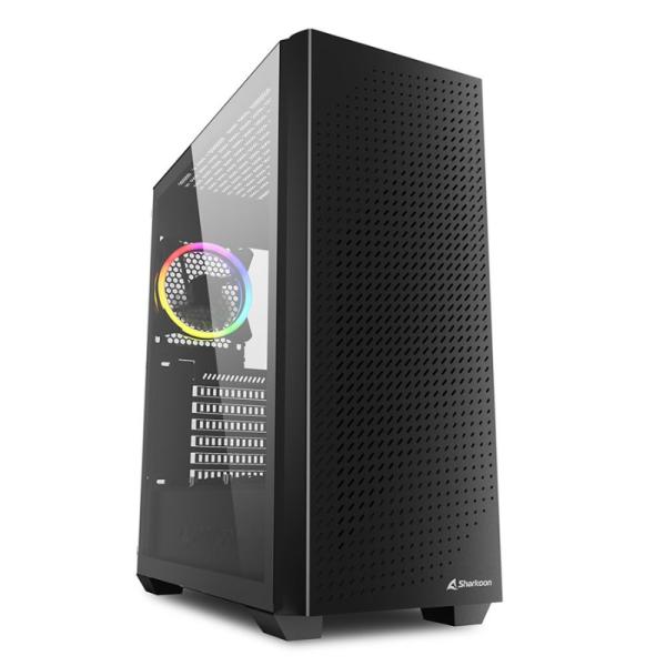 Gabinete para PC Sharkoon VS9 Mid Tower ATX Vidrio Templado 3 Ventiladores RGB Negro