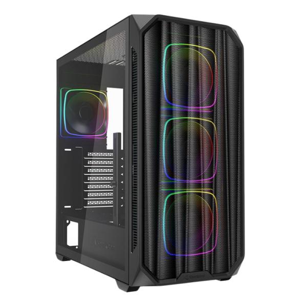 Gabinete para PC Sharkoon AK5M Mid Tower ATX Vidrio Templado 4 Ventiladores Negro