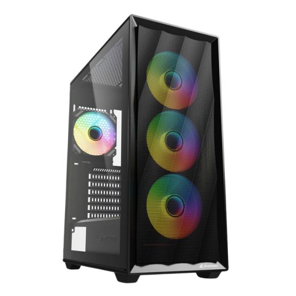 Gabinete para PC Sharkoon VK4 Mid Tower ATX Vidrio Templado 4 Ventiladores Negro