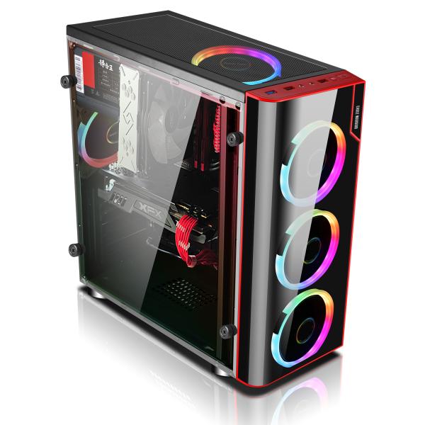 Gabinete para PC Eagle Warrior CG06Z3RA001C Mid Tower ATX Vidrio Templado 3 Ventiladores RGB