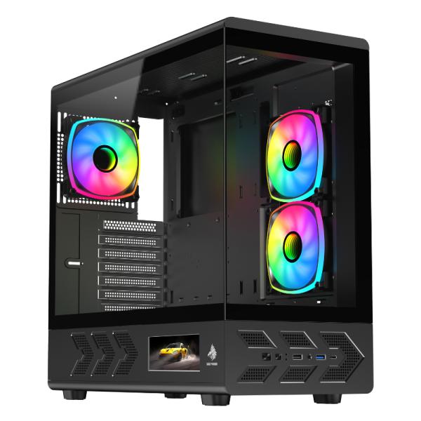 Gabinete para PC Eagle Warrior CG01J6RA001C Mid Tower ATX Vidrio Templado sin Ventiladores