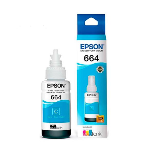 Botella de Tinta Epson T664220-AL Cian 70ml