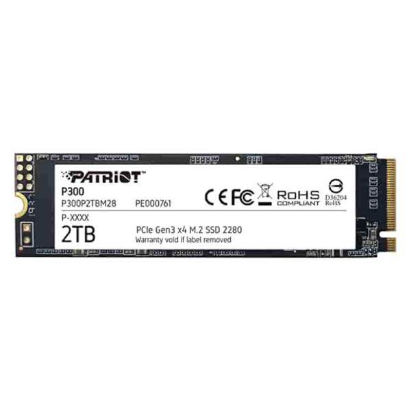 SSD Patriot P300 2 TB M.2 2280 NVME PCIE Gen3 2100MB/s