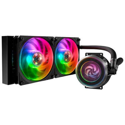 Enfriador Líquido Cooler Master MasterLiquid ML240 Vivid 240mm 2x120mm Pantalla LCD ARGB Negro