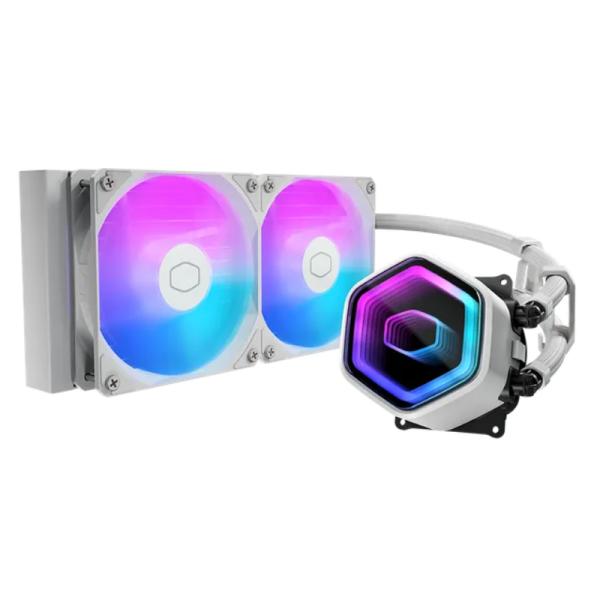 Enfriador Líquido Cooler Master MasterLiquid Core Nex 240 240mm 2x120mm ARGB Blanco