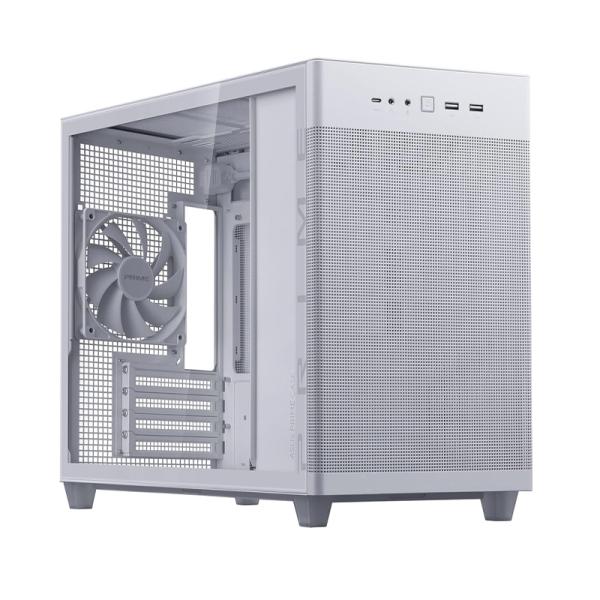 Gabinete para PC ASUS Prime AP201 Mini Tower sin Ventiladores Blanco