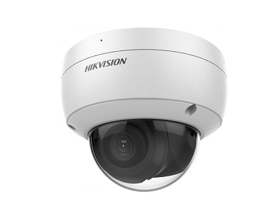 Cámara IP Hikvision 8MP/4K Cámara de Red Tipo Domo Fija Acusense con Tecnología DarkFighter - Micróf
