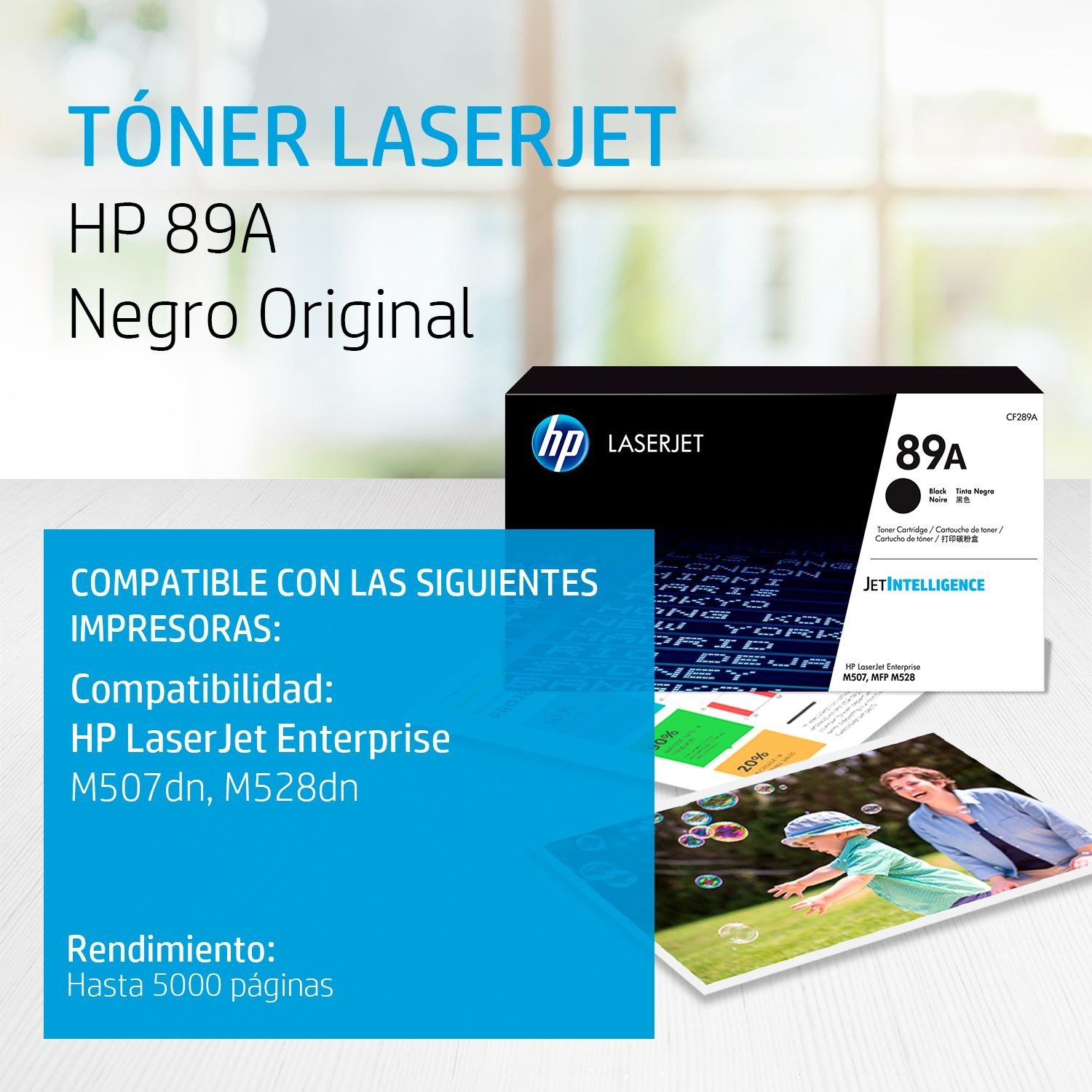 Tóner HP CF289A Negro