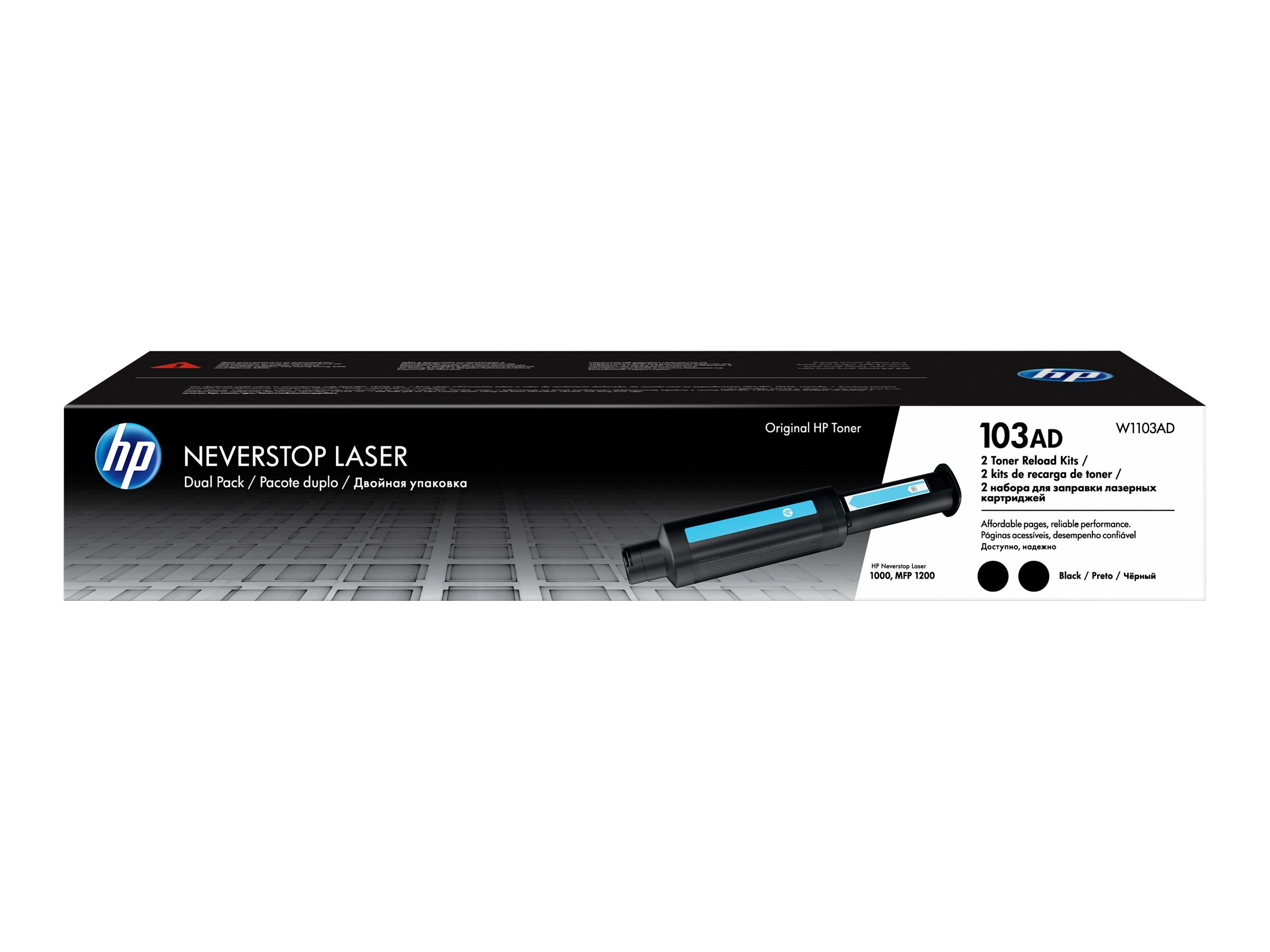 Tóner HP 103AD Negro 2.500 Páginas Pack de 2 Recarga