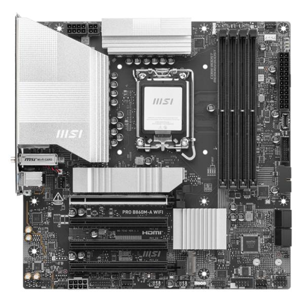 Tarjeta Madre MSI Pro B860M-A WiFi LGA1851 Intel B860 Micro-ATX DDR5
