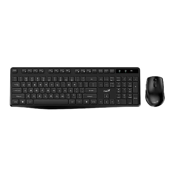 Combo Teclado y Mouse Genius RS2 KM-8206S Inalámbrico 2.4GHz Español Silencioso Negro