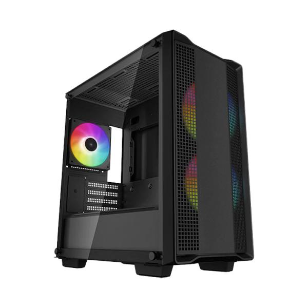 Gabinete para PC DeepCool CC360 Mini Tower Vidrio Templado 3 Ventiladores ARGB Negro