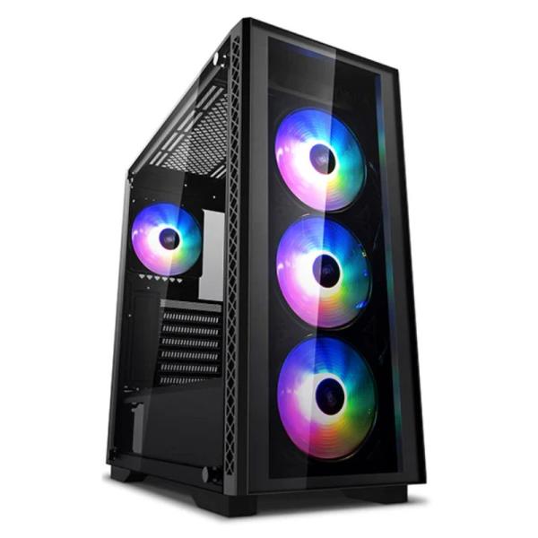Gabinete para PC DeepCool Matrexx 50 Mid Tower Vidrio Templado 4 Ventiladores ARGB Negro