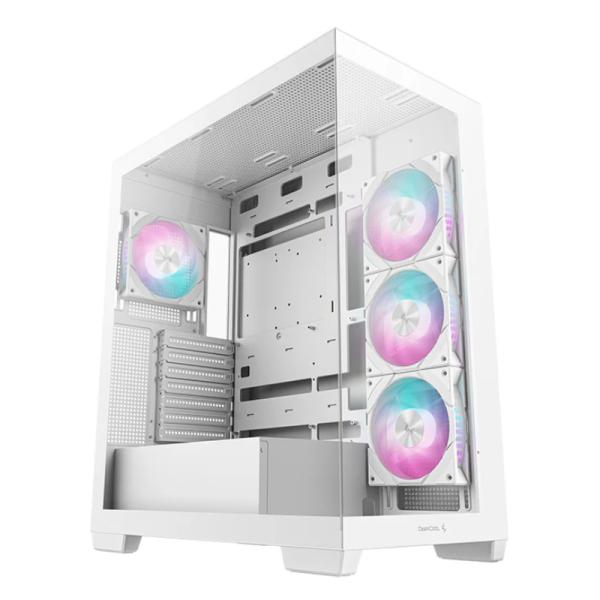 Gabinete para PC DeepCool CG580 4F V2 Mid Tower Vidrio Templado 4 Ventiladores ARGB Blanco